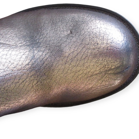 Perla Formentini Nucleo Leather Boots In Gunmetal - Picture 9 of 11